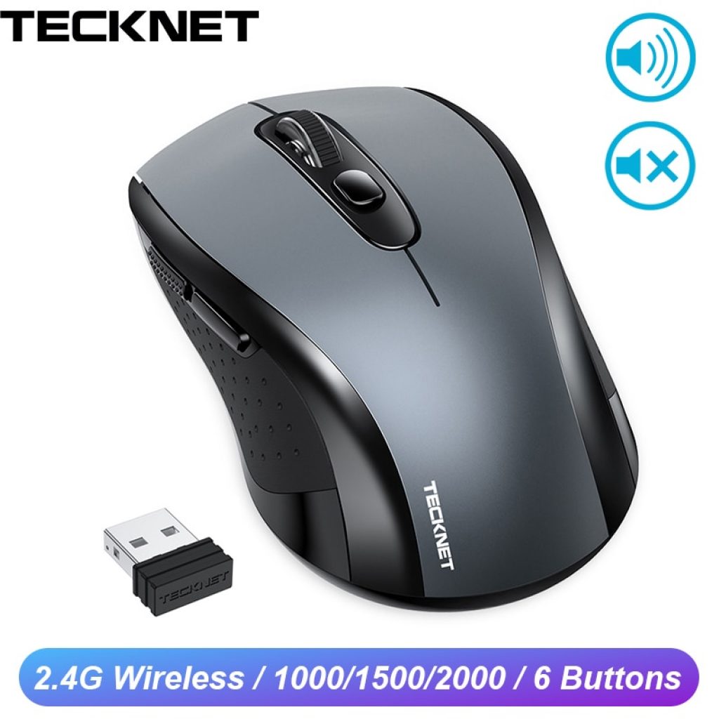 TeckNet Optical Computer Mouse 2 4G USB Receiver Wireless Mouse 10M Transmission 1000 1500 2000DPI Ergonomic