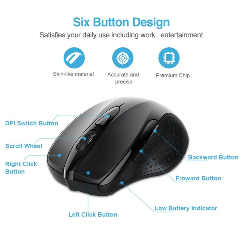 TeckNet Wireless Bluetooth Mouse 800 1200 1600 2000 2600 DPI Wireless Mouse Bluetooth For Laptop 24 2