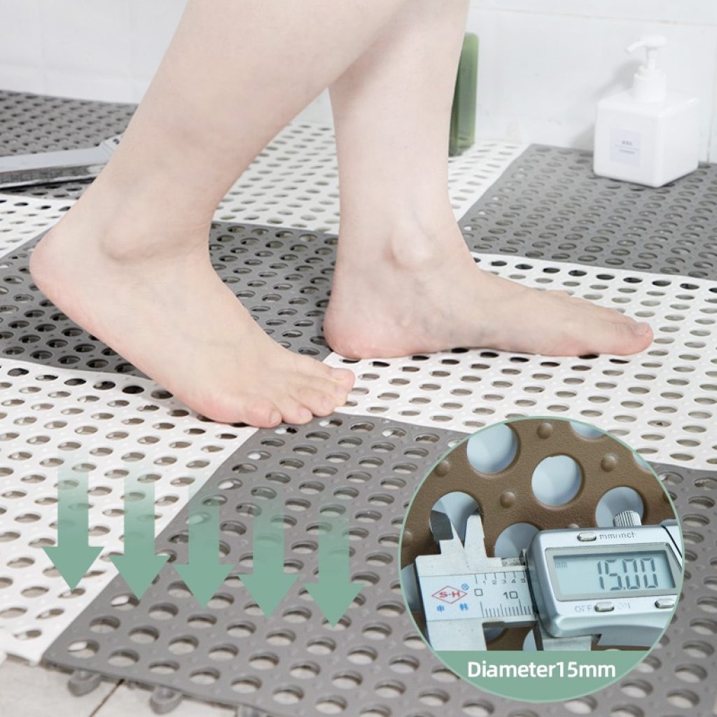 Top Creative Bath Room Mats Bathroom Carpet Set Mesh Soft Plastic Non slip Foot Massage 8 3