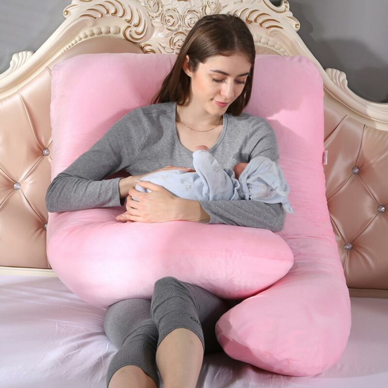 U Shape Pregnant Women Sleeping Support Pillow Pillowcase Maternity Pillows Side Sleeper Bedding Pregnancy Body Pillow