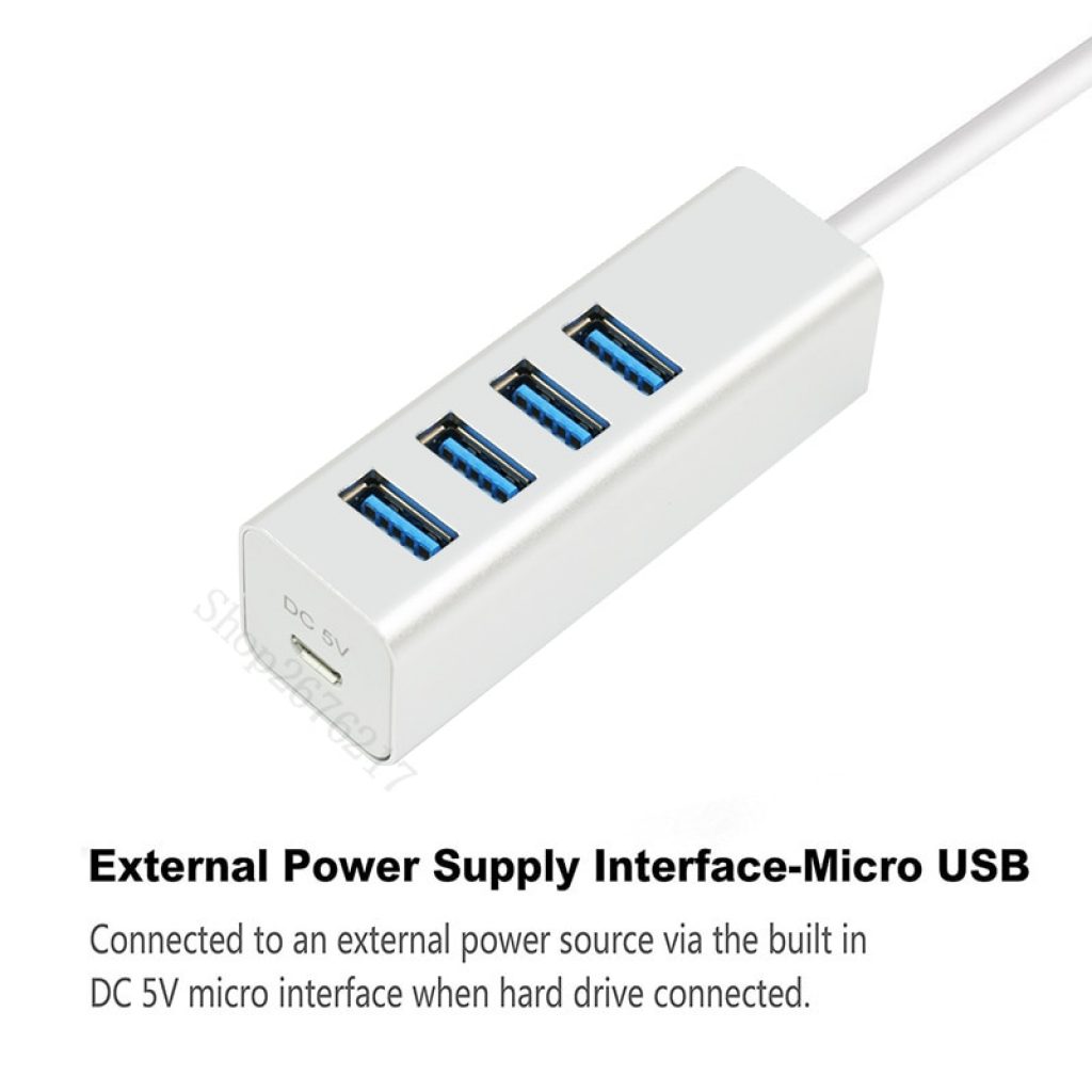 USB 3 0 HUB with 4 Ports Aluminum Portable OTG HUB USB Splitter For Macbook Laptop 1
