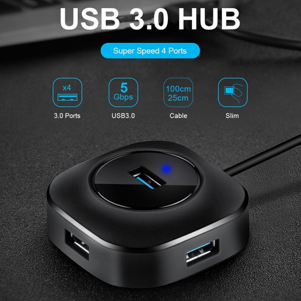 USB Hub USB 3 0 Hub 2 0 Multi USB Splitter Adapter 4 Ports Speed Mini