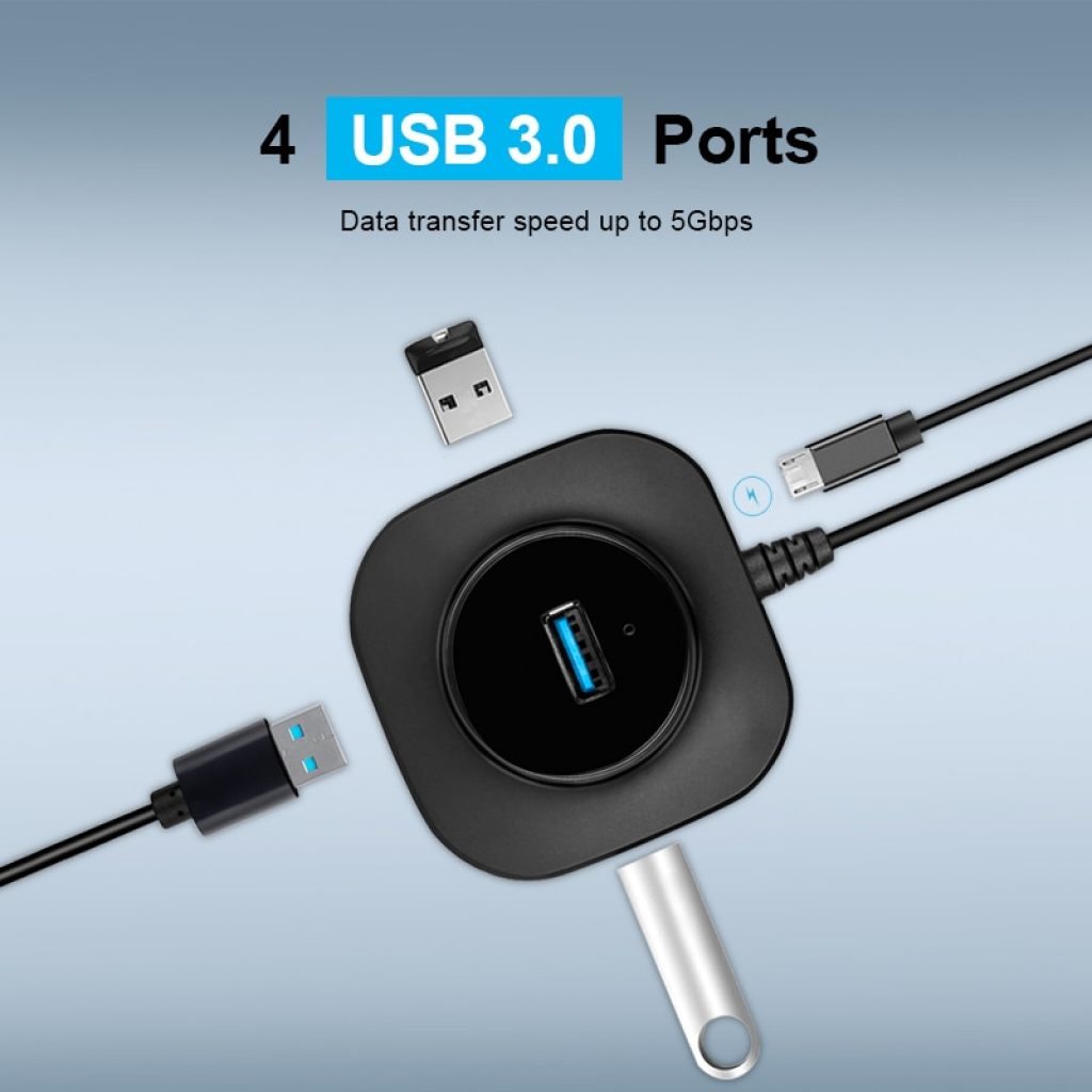 USB Hub USB 3 0 Hub 2 0 Multi USB Splitter Adapter 4 Ports Speed Mini 4