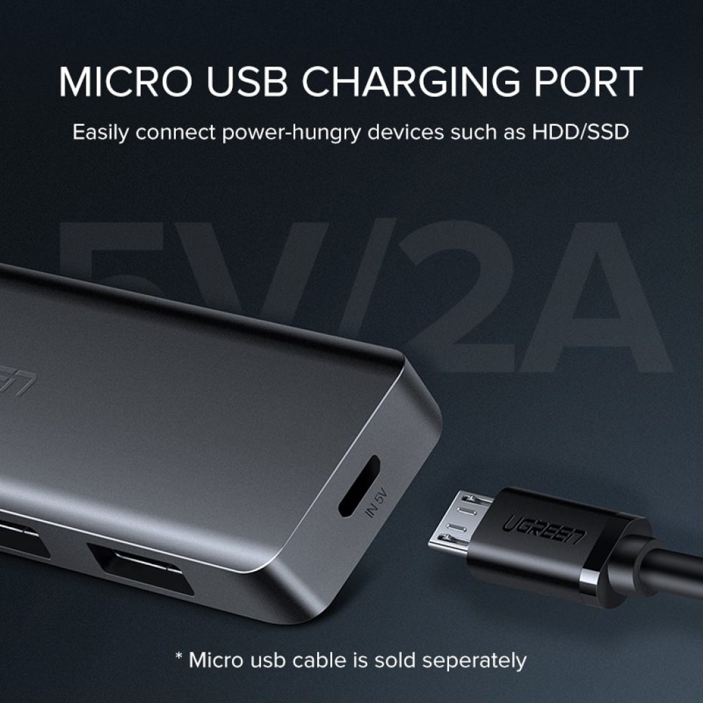 Ugreen USB 3 0 HUB Multi USB Splitter 3 USB3 0 Port with Micro Charge for 3