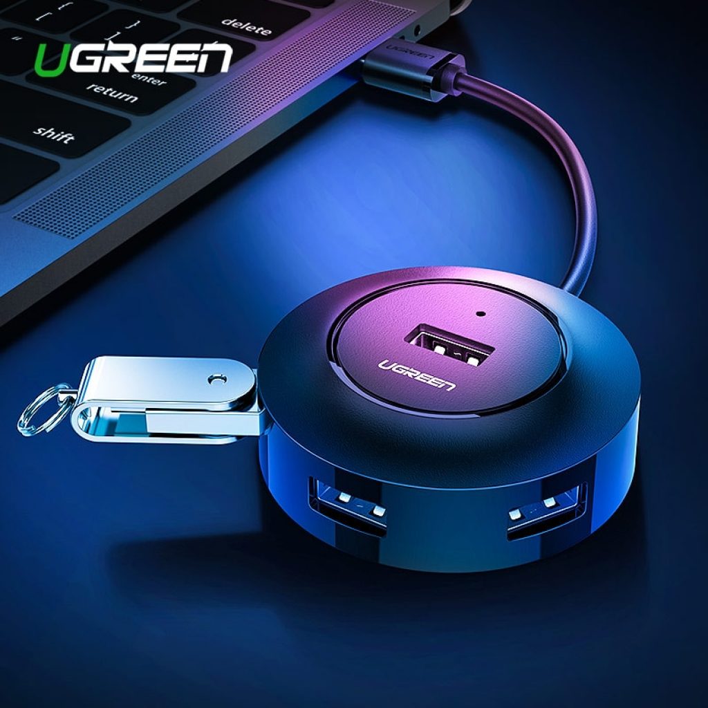 Ugreen USB HUB 4 Port USB 2 0 Splitter Switch with Micro USB Charging Port for