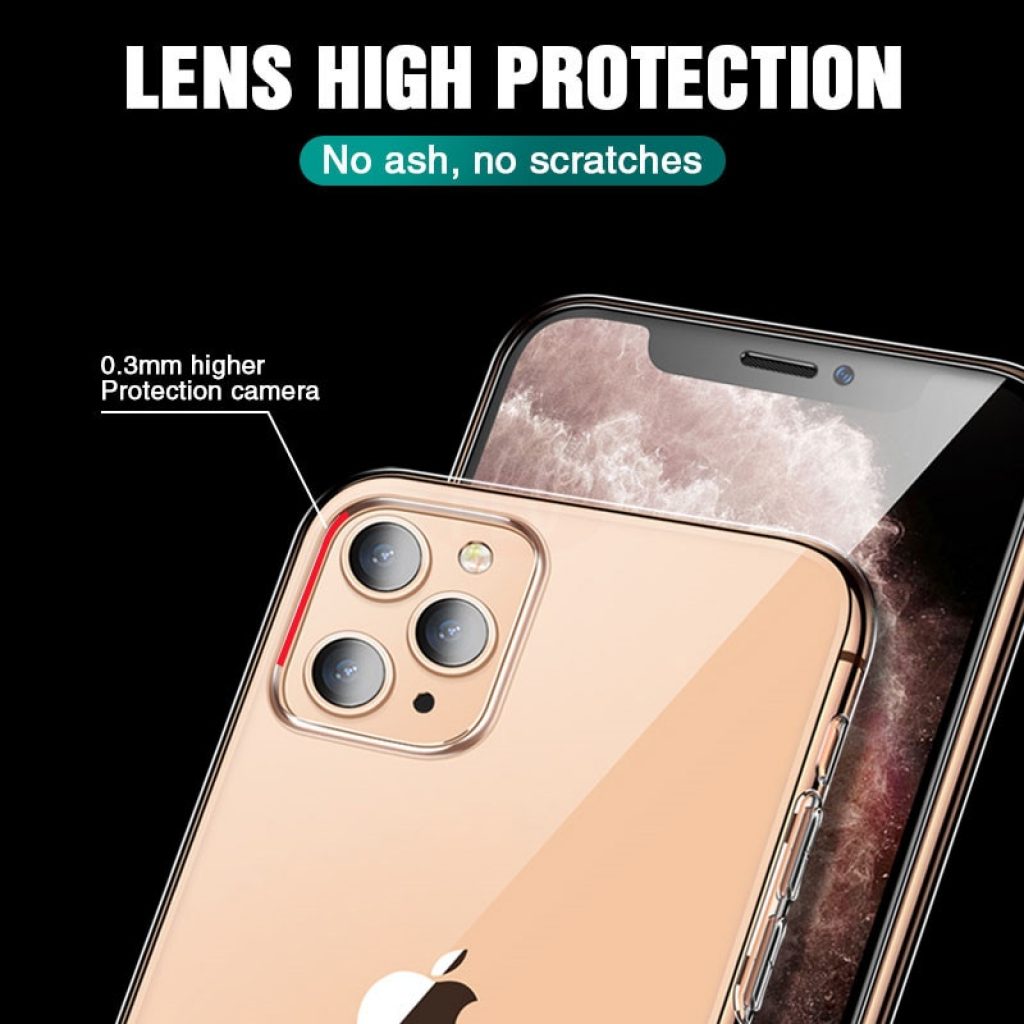 Ultra Thin Clear Silicone Phone Case For iPhone 11 Pro Max Case iphone XR XS Max 4