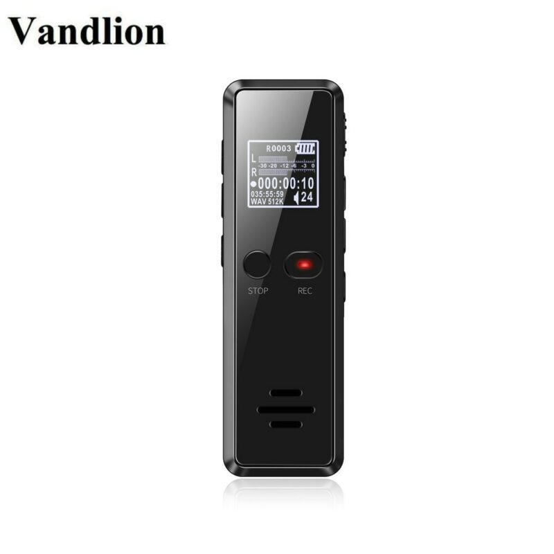 Vandlion V90 Digital Voice Activated Recorder Dictaphone Long Distance Audio Recording MP3 Player Noise Reduction WAV