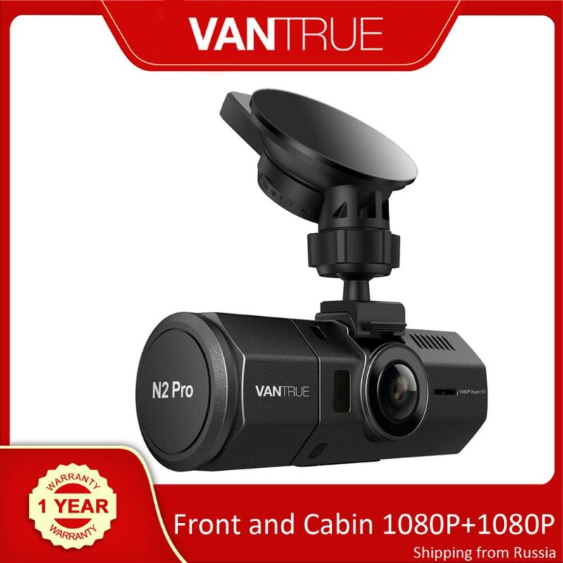 Vantrue N2 Pro Dual Lens Dash Cam Front Cabin FHD 1080P Dash Camera 1440P Car DVR
