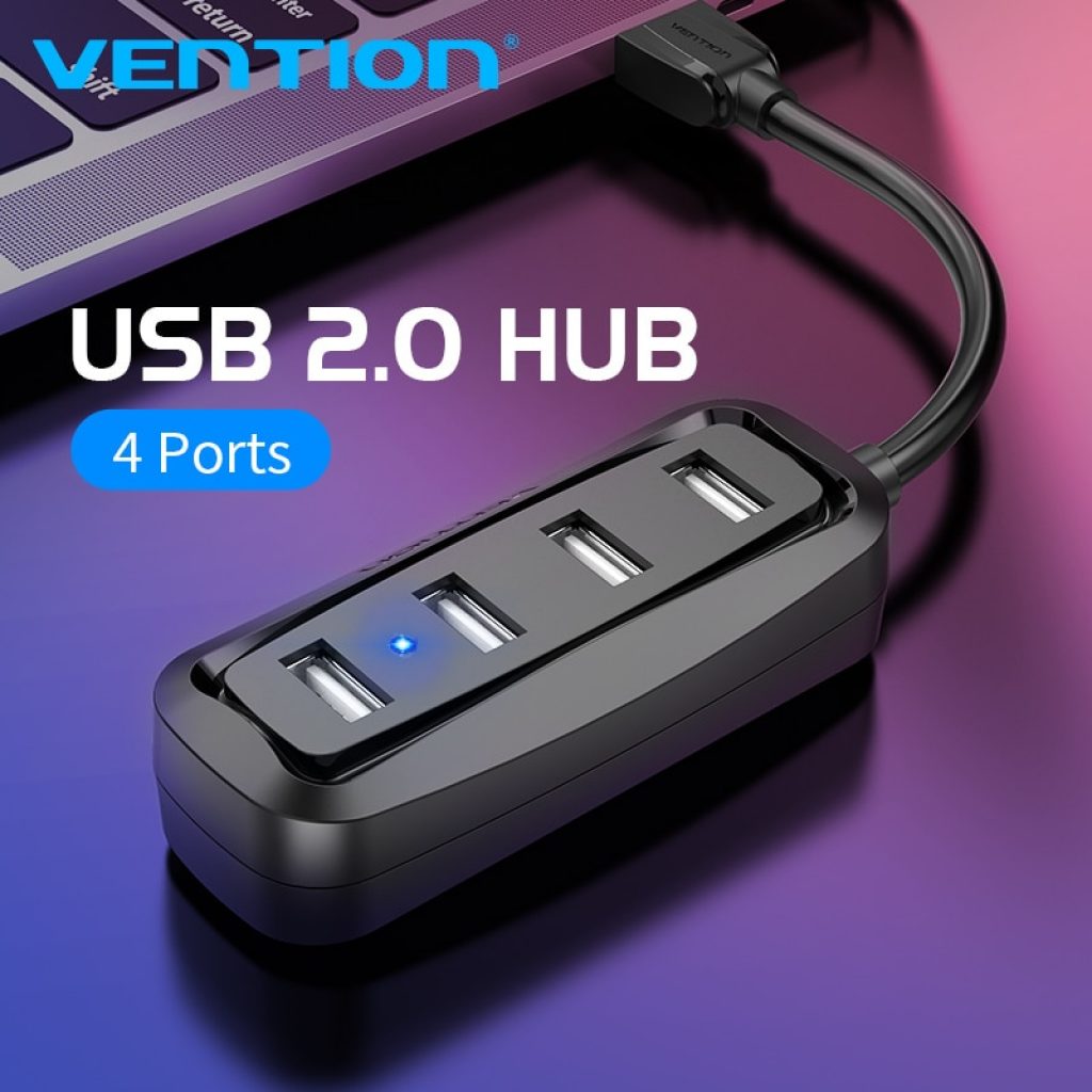 Vention USB HUB USB 2 0 Hub 4 Port USB Splitter with LED USB Adapter for