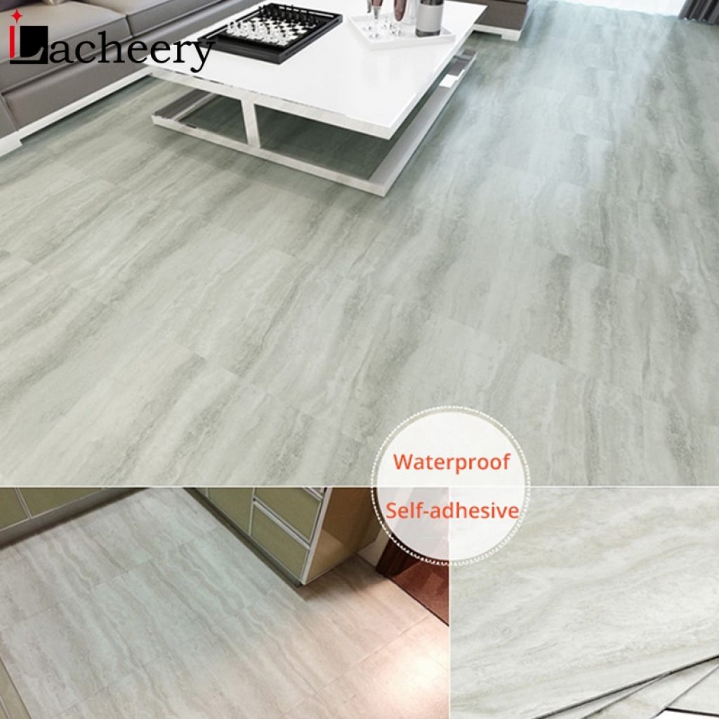 Waterproof Floor Stickers Self Adhesive Marble Wallpapers Kitchen Wall Sticker House Renovation DIY Wall Ground Paster 2