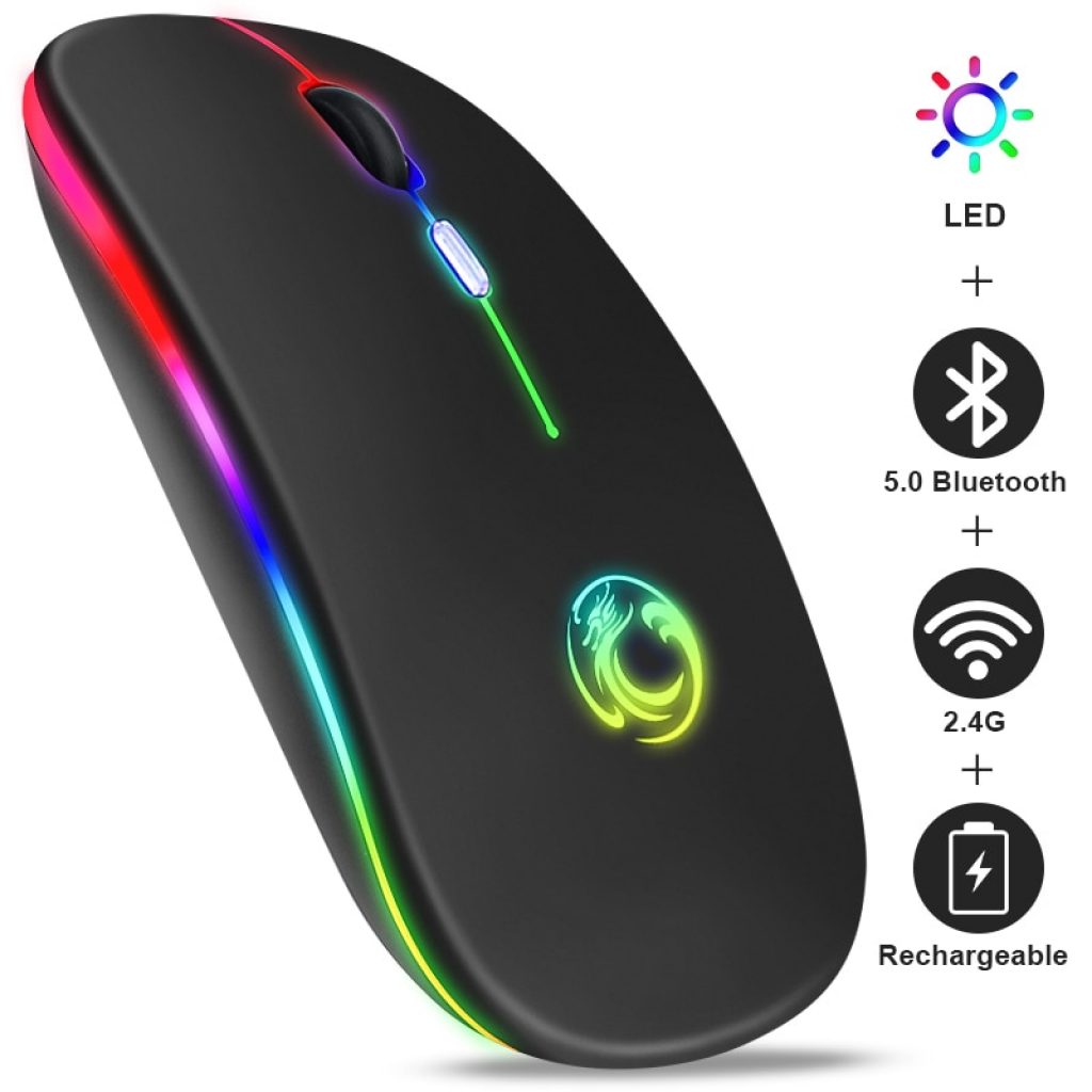 Wireless Mouse Bluetooth RGB Rechargeable Mouse Wireless Computer Silent Mause LED Backlit Ergonomic Gaming Mouse For
