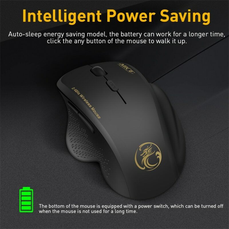 Wireless Mouse Ergonomic Computer Mouse PC Optical Mause with USB Receiver 6 buttons 2 4Ghz Wireless 1