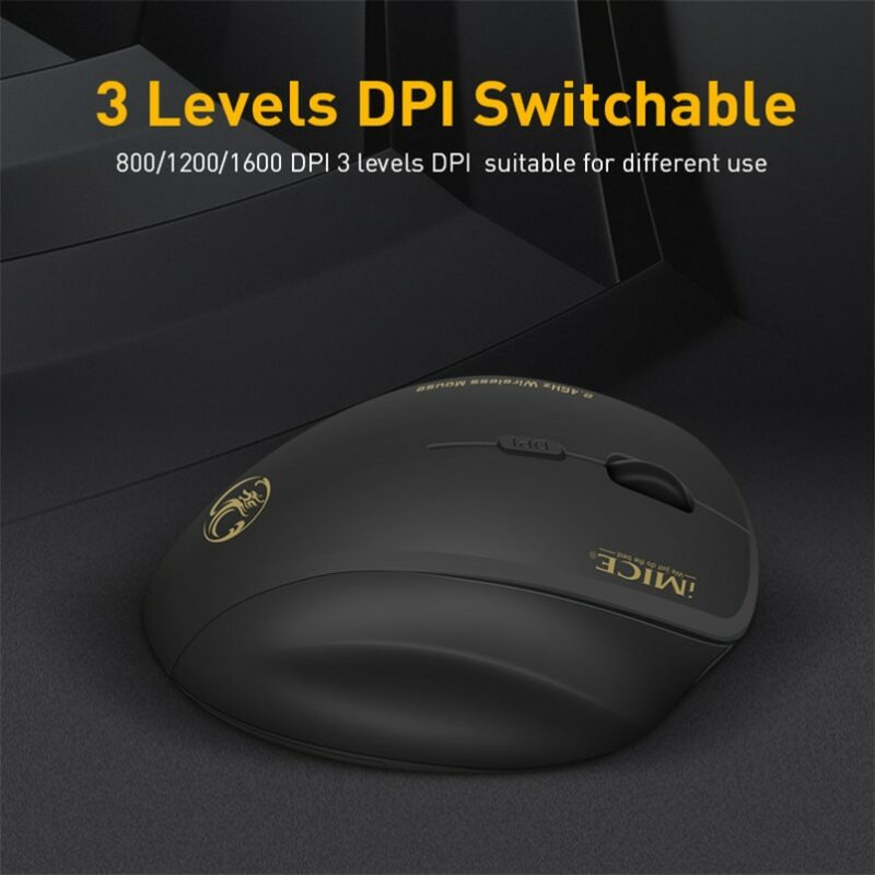 Wireless Mouse Ergonomic Computer Mouse PC Optical Mause with USB Receiver 6 buttons 2 4Ghz Wireless 2