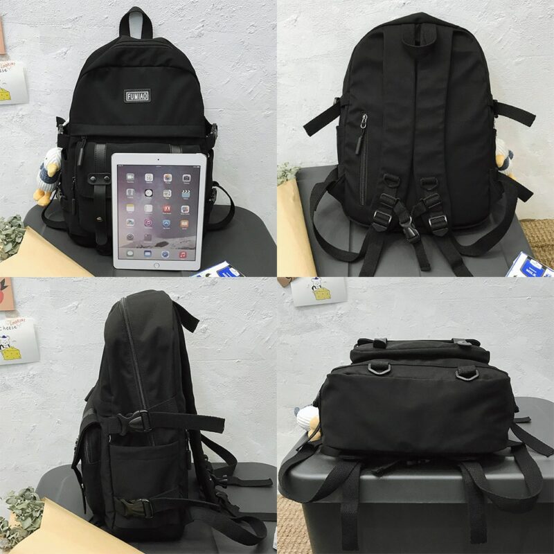 Women Waterproof Nylon Backpack Student Cute School Bag Kawaii Girl Backpack Laptop Female Fashion Book Bag 4
