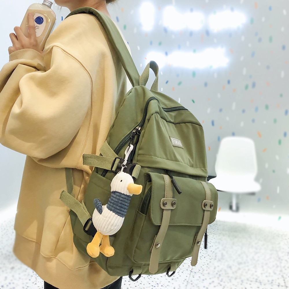 Women Waterproof Nylon Backpack Student Cute School Bag Kawaii Girl Backpack Laptop Female Fashion Book Bag