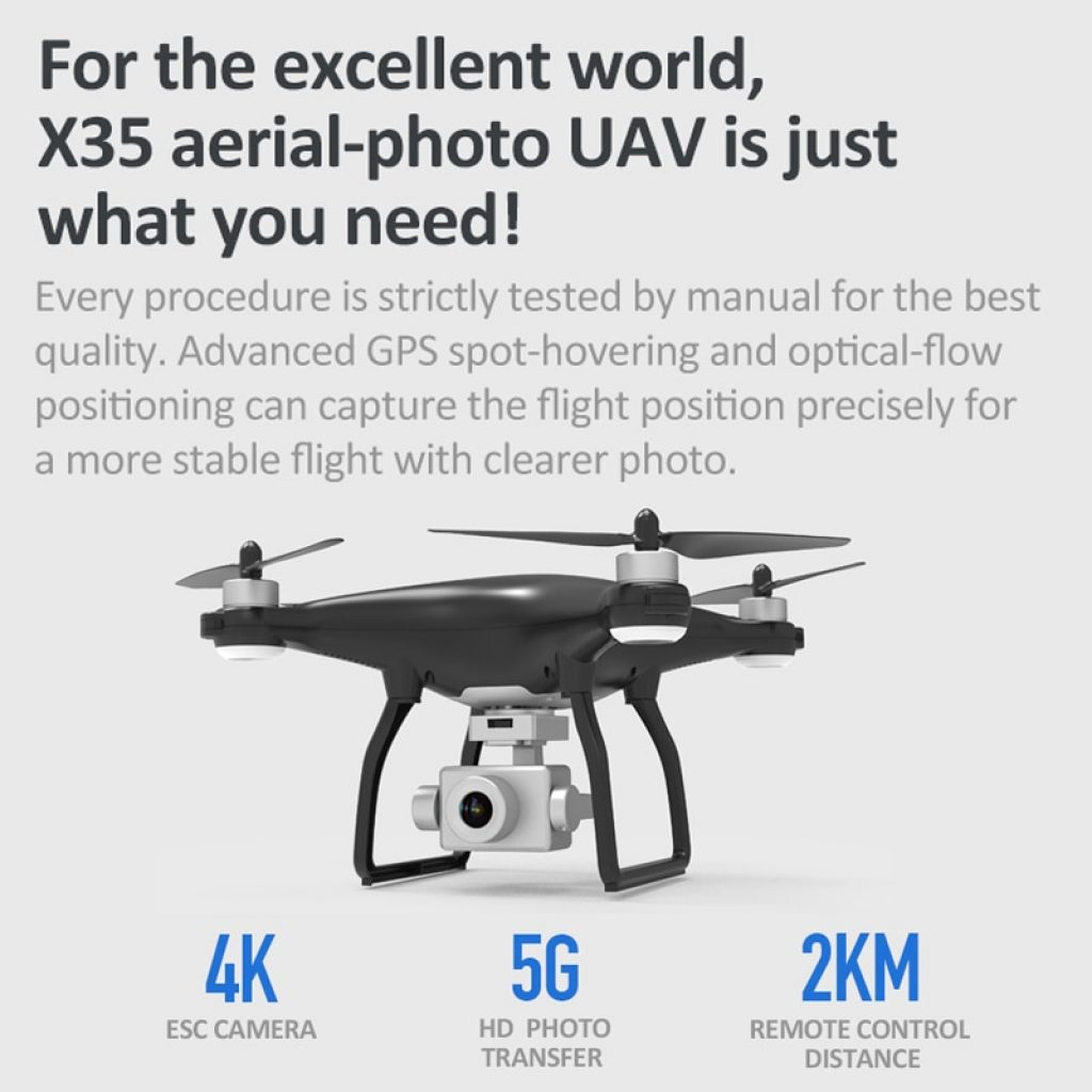 X35 GPS RC Drone 5G WiFi 4K HD Camera Profissional RC Quadcopter Brushless Motor Drones Gimbal 1