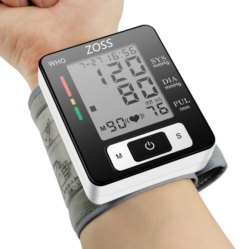 ZOSS English or Russian Voice Cuff Wrist Sphygmomanometer Blood Presure Meter Monitor Heart Rate Pulse Portable
