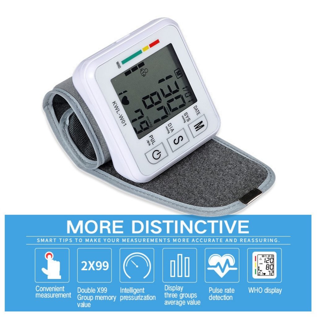 automatic Sphygmomanometer Blood Pressure Monitor English voice broadcast Heart rate Tonometer Bp Monitors 2
