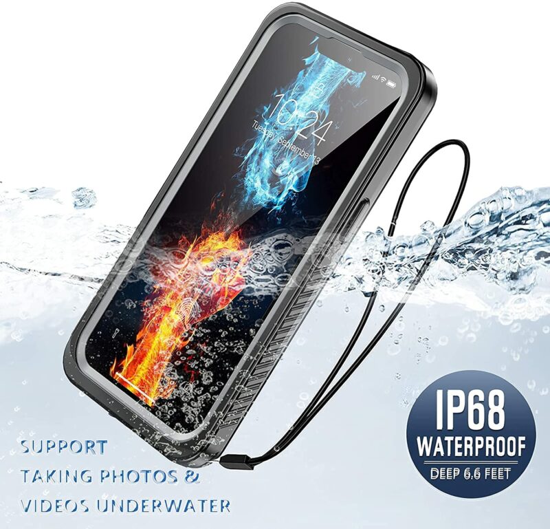 for iPhone 13 Case Waterproof Built in Screen Protector Full Body Dustproof Underwater Rugged Case for 1