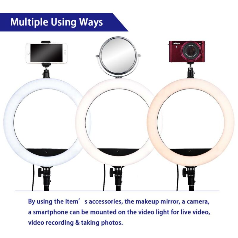 fosoto SLP R300 Ring Light 60W 300pcs Led Ring Lamp With Tripod Photographic lighting Ringlight For 1