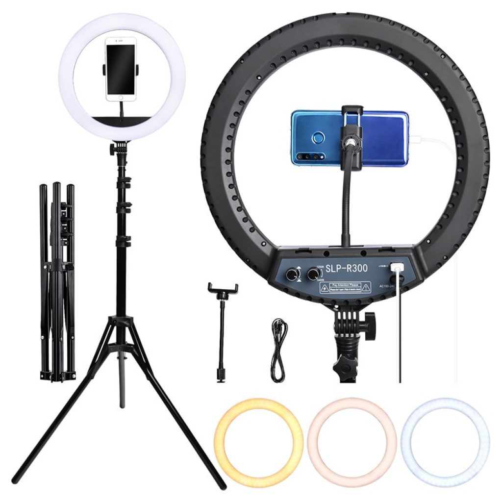 fosoto SLP R300 Ring Light 60W 300pcs Led Ring Lamp With Tripod Photographic lighting Ringlight For