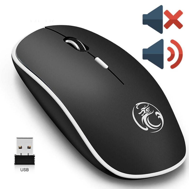 iMice Wireless Mouse Silent Computer Mouse 1600 DPI Ergonomic Mause Noiseless Sound USB PC Mice Mute