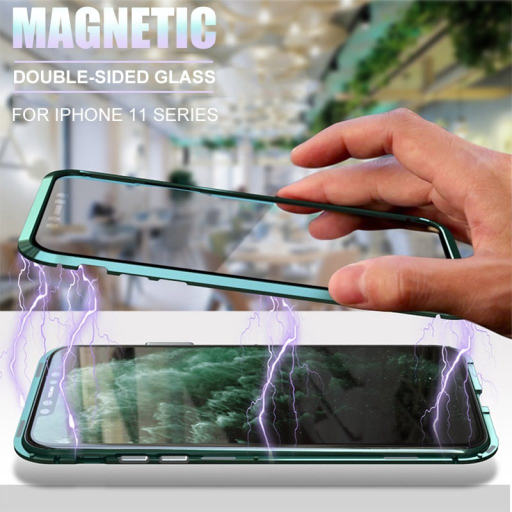 metal magnetic 360 phone case for i phone 11 pro max XR XSMAX 7 8 PLUS