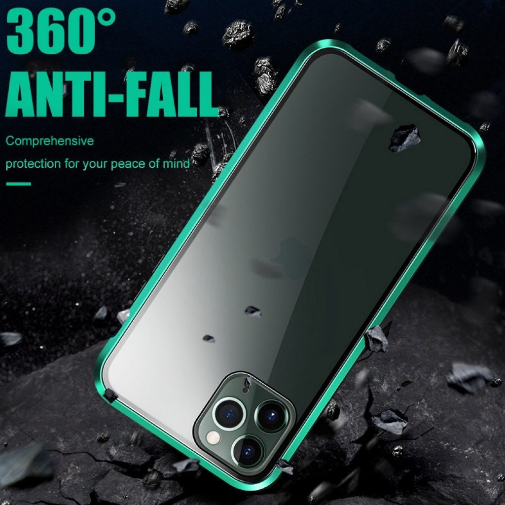 metal magnetic 360 phone case for i phone 11 pro max XR XSMAX 7 8 PLUS 2