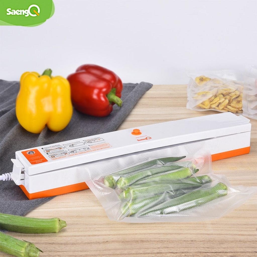 saengQ Electric Vacuum Sealer Packaging Machine For Home Kitchen Including 15pcs Food Saver Bags Commercial Vacuum