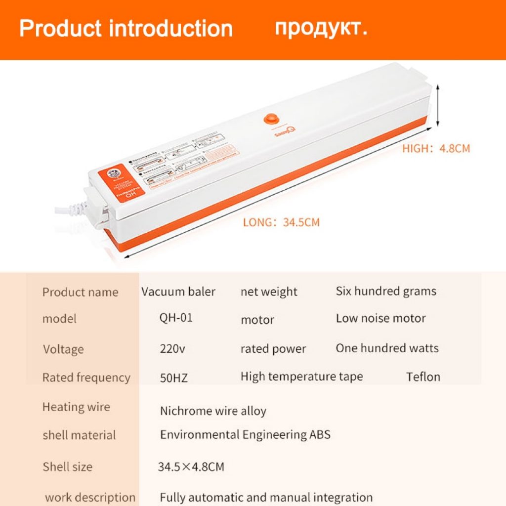 saengQ Electric Vacuum Sealer Packaging Machine For Home Kitchen Including 15pcs Food Saver Bags Commercial Vacuum 2