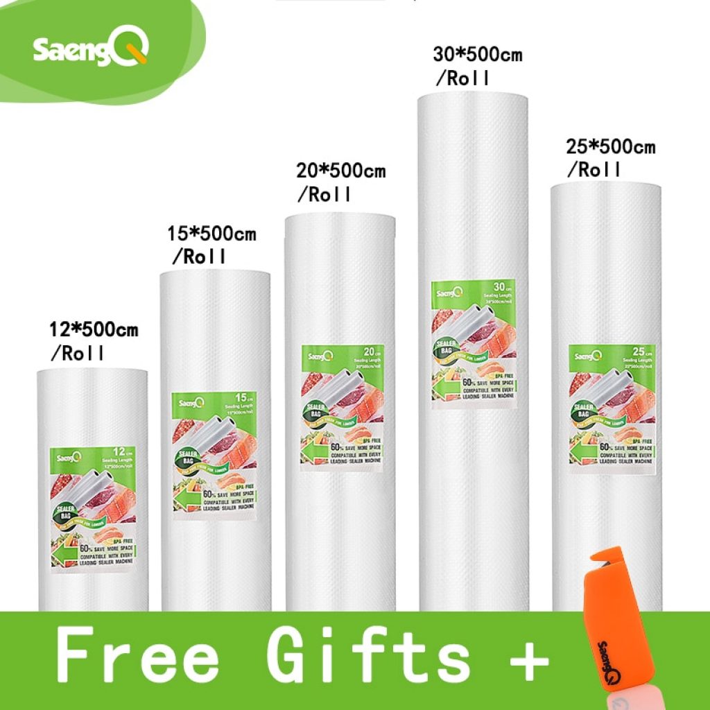 saengQ vacuum bags for food Vacuum Sealer Food Fresh Long Keeping 12 15 20 25 30cm