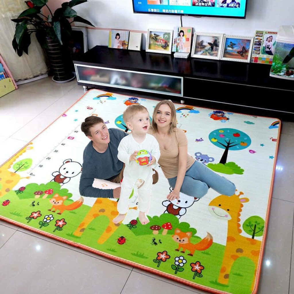 Baby Play Mat Waterproof XPE Soft Floor Playmat Foldable Crawling Carpet Kid Game Activity Rug Folding 1