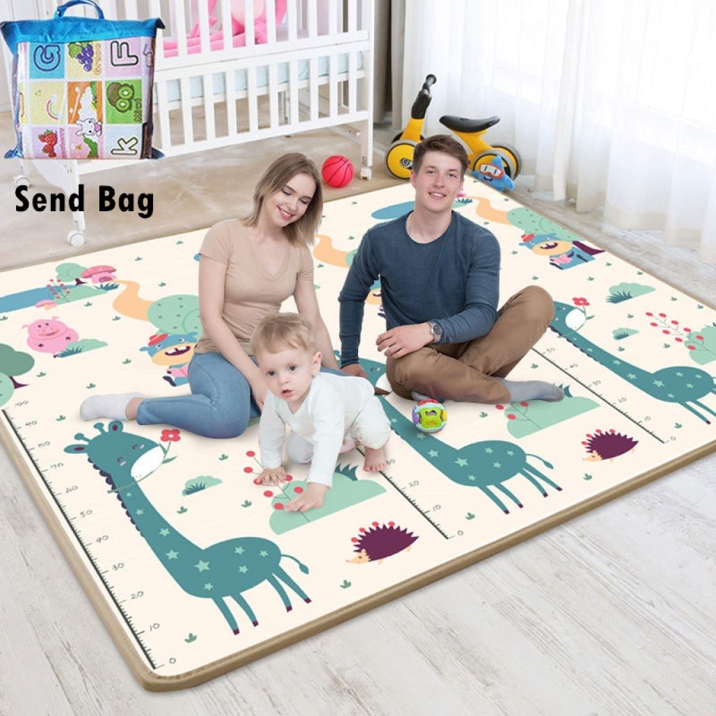 Baby Play Mat Waterproof XPE Soft Floor Playmat Foldable Crawling Carpet Kid Game Activity Rug Folding