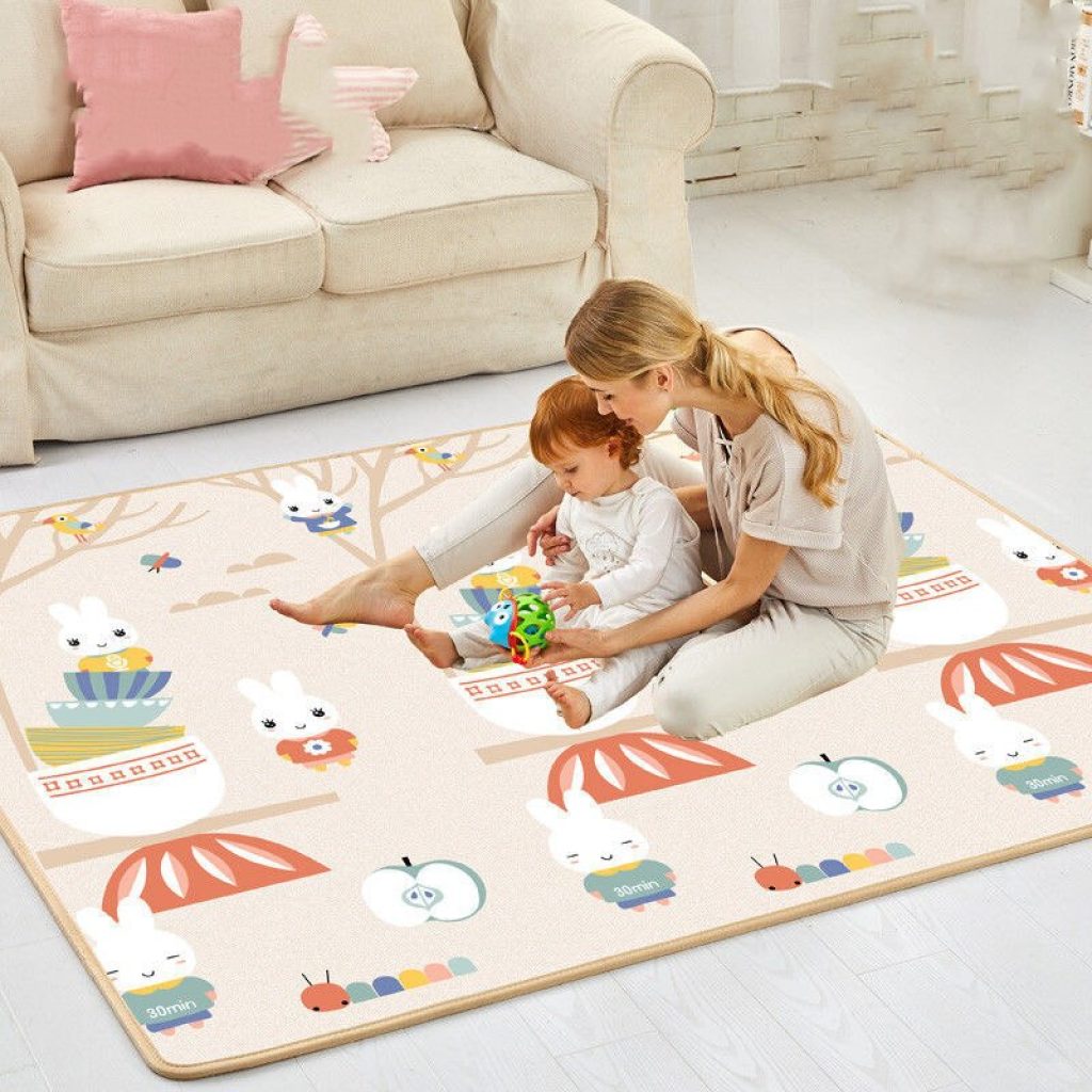 Baby Play Mat Waterproof XPE Soft Floor Playmat Foldable Crawling Carpet Kid Game Activity Rug Folding 2