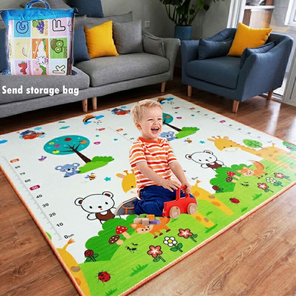 Baby Play Mat Waterproof XPE Soft Floor Playmat Foldable Crawling Carpet Kid Game Activity Rug Folding 3