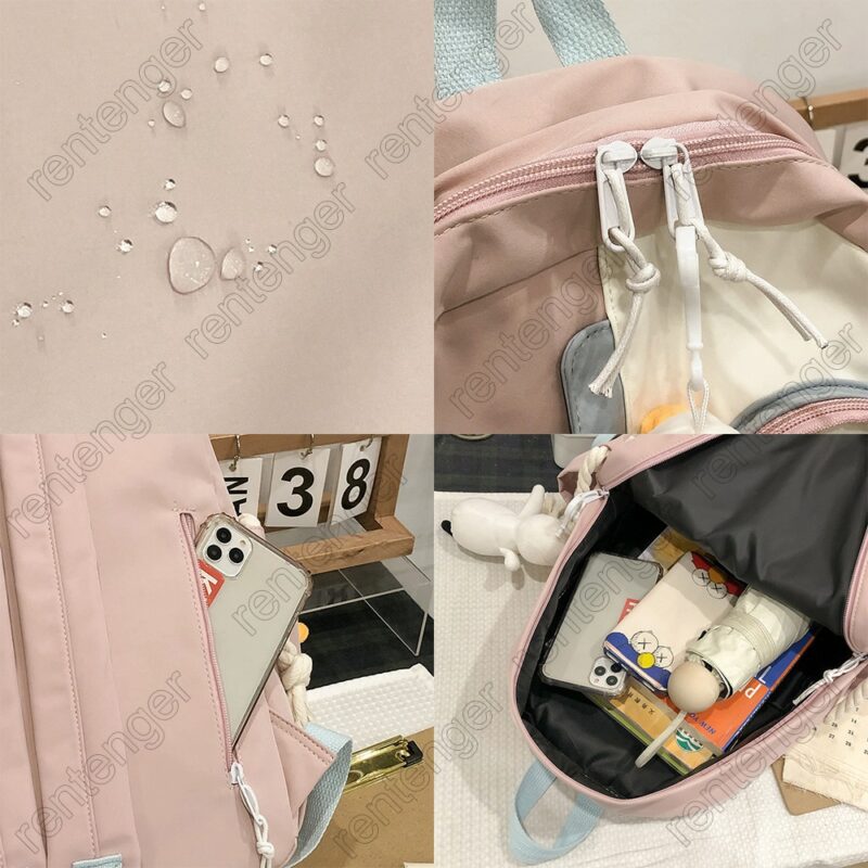 Female Harajuku Nylon Bag Kawaii Girl College Student Backpack Waterproof Fashion Ladies School Bag Book Women 4
