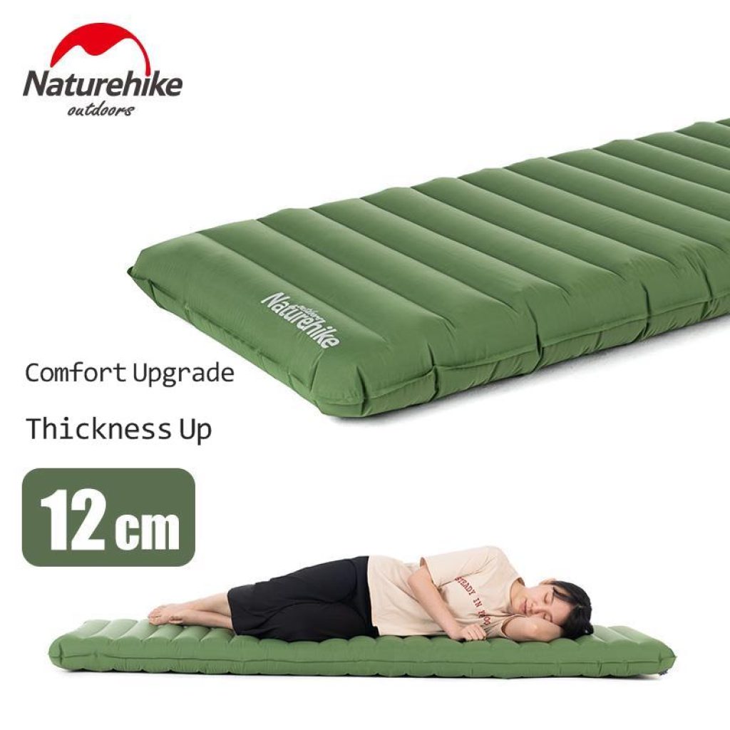 Naturehike 12cm Thicken Camping Air Bed Mat Outdoor Ultralight Inflatable Mattress For Tent Moisture proof Pad