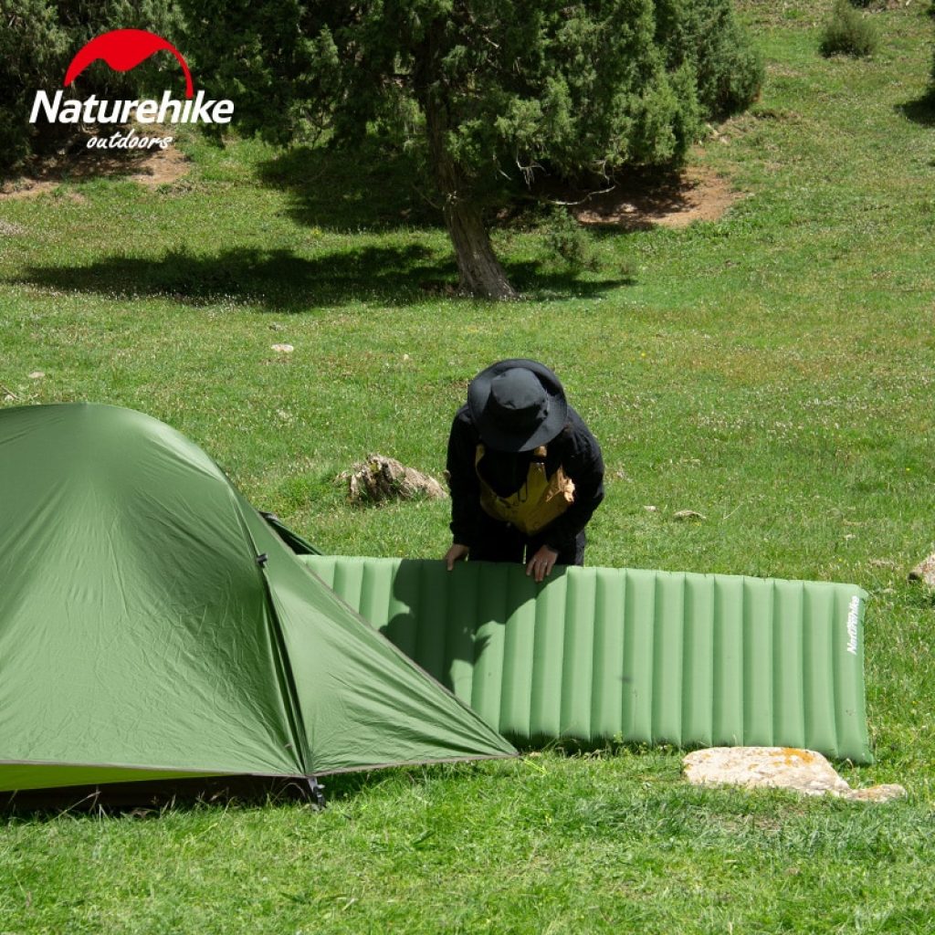 Naturehike 12cm Thicken Camping Air Bed Mat Outdoor Ultralight Inflatable Mattress For Tent Moisture proof Pad 2