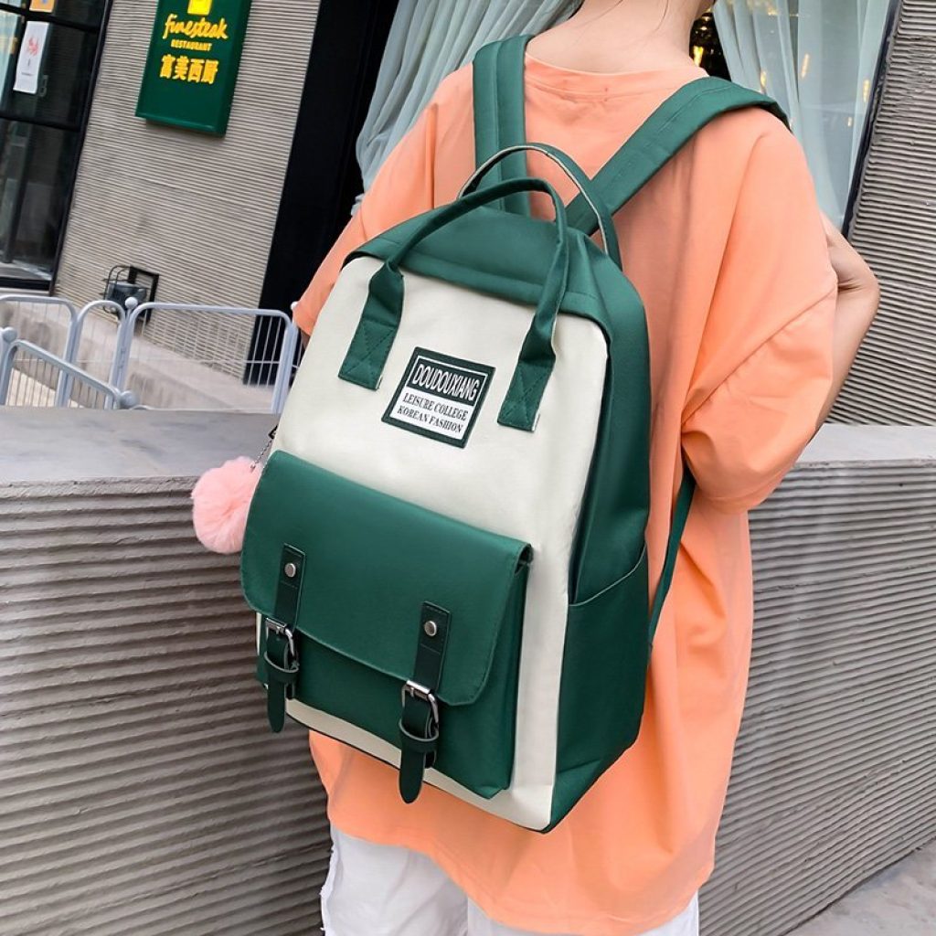 New School Bags Fashion Canvas Women Backpack Casual Classical School Bag For Teenage Girls Shoulder Bag 3