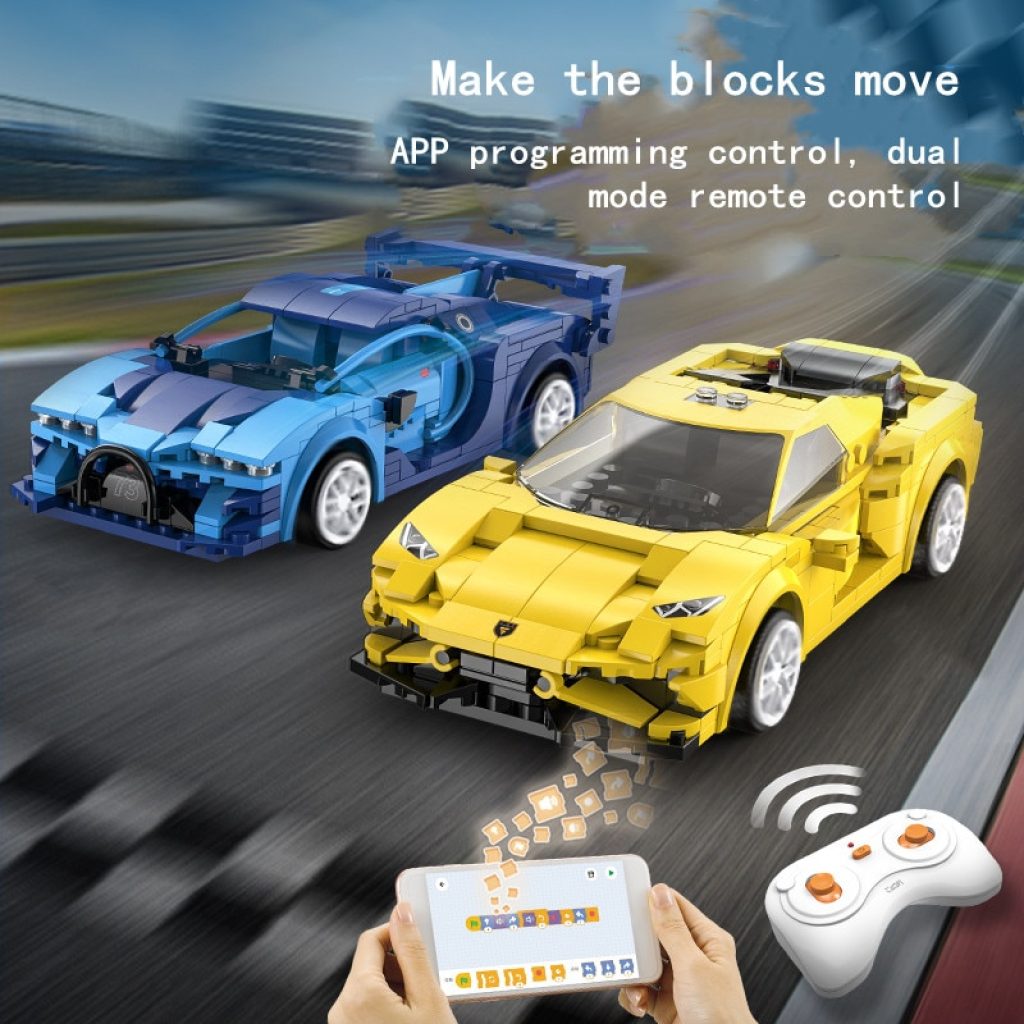 Pickwoo D25 City RC Racing Car Building Blocks Compatible MOC high tech Remote Control Super Sports 5