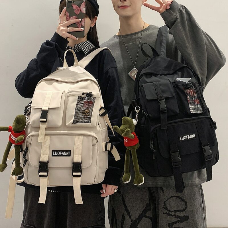 Women Boy Nylon Backpack Travel Mesh Female Student College School Bag Men Girl Cool Laptop Backpack 1