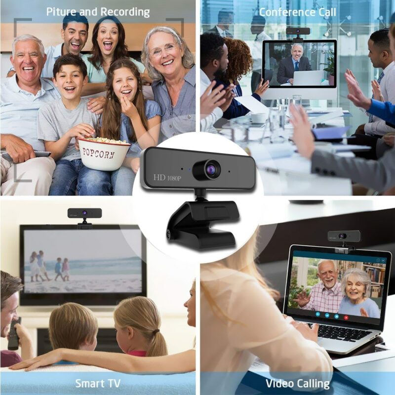 1080P Webcam with Microphone Full HD Video Web Cam Computer Peripheral USB Web Camera for Youtube 4