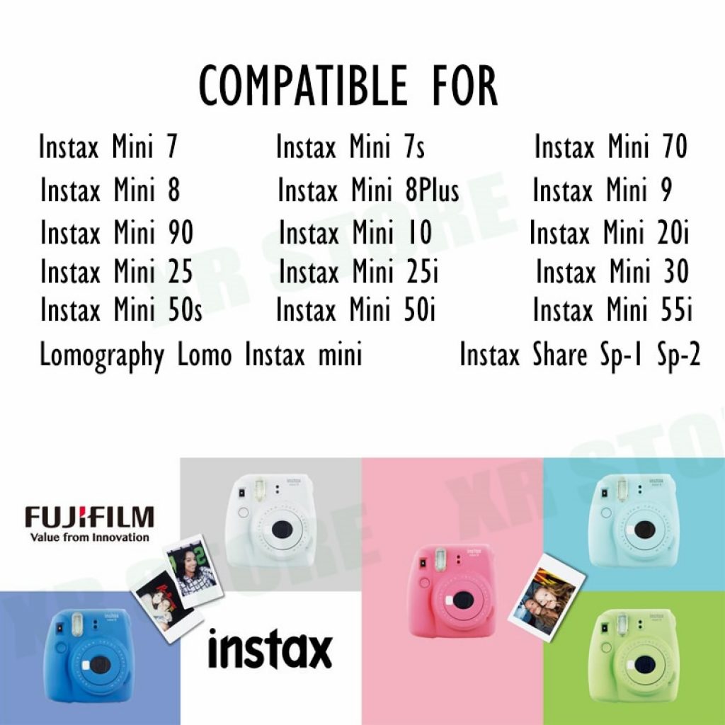20 100 sheets Fuji Fujifilm instax mini 9 8 films white Edge films for instant mini 4