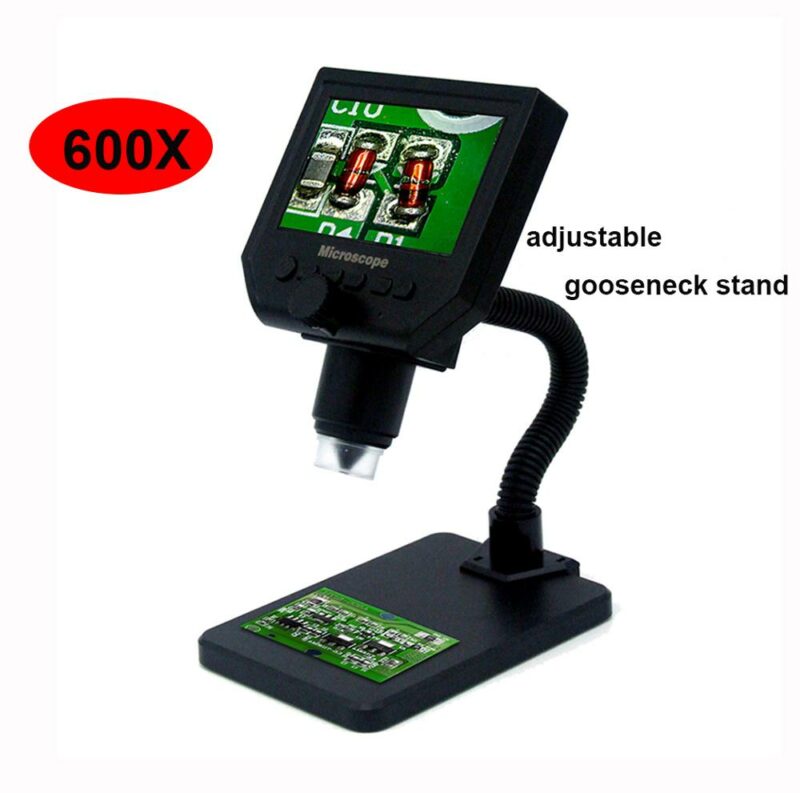 600X digital microscope electronic video microscope 4 3 inch HD LCD soldering microscope phone repair Magnifier 2