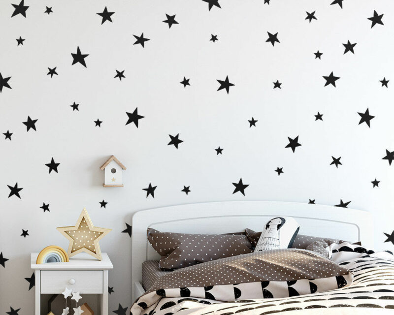 Baby Nursery Bedroom Stars Wall Sticker For Kids Room Home Decoration Children Wall Decals Art Kids 3