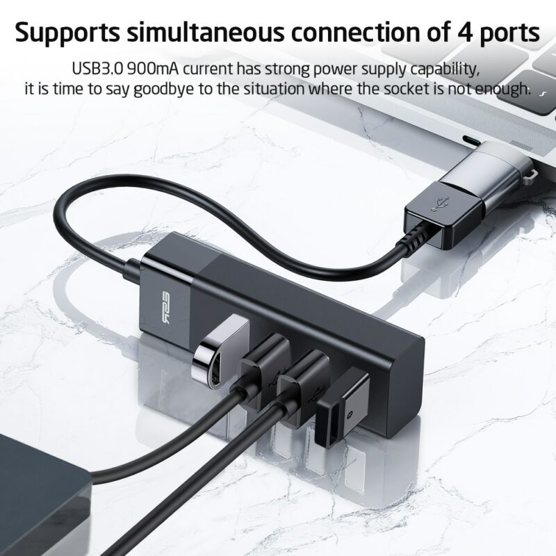 ESR USB HUB Adapter USB 3 0 Dock Fast Transfer Splitter 3 4 Ports 4 In 2
