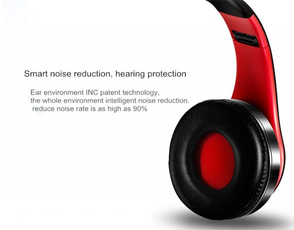 HIFI stereo earphones bluetooth headphone music headset FM and support SD card with mic for mobile 1