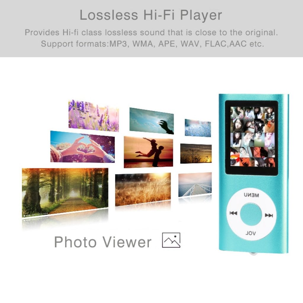 Hifi Mini Mp3 Player Music Sports Walkman with Earphone Fm Radio 1 8 Inch Tft Lcd 1