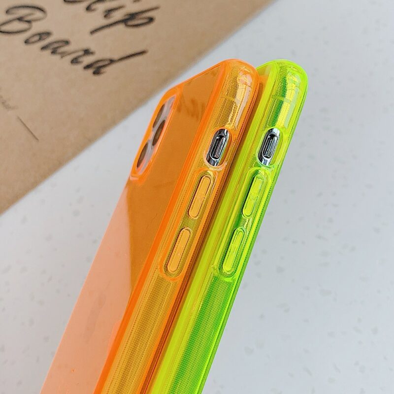 LOVECOM Neon Fluorescent Solid Color Phone Case For iPhone 11 Pro Max XR X XS Max 3