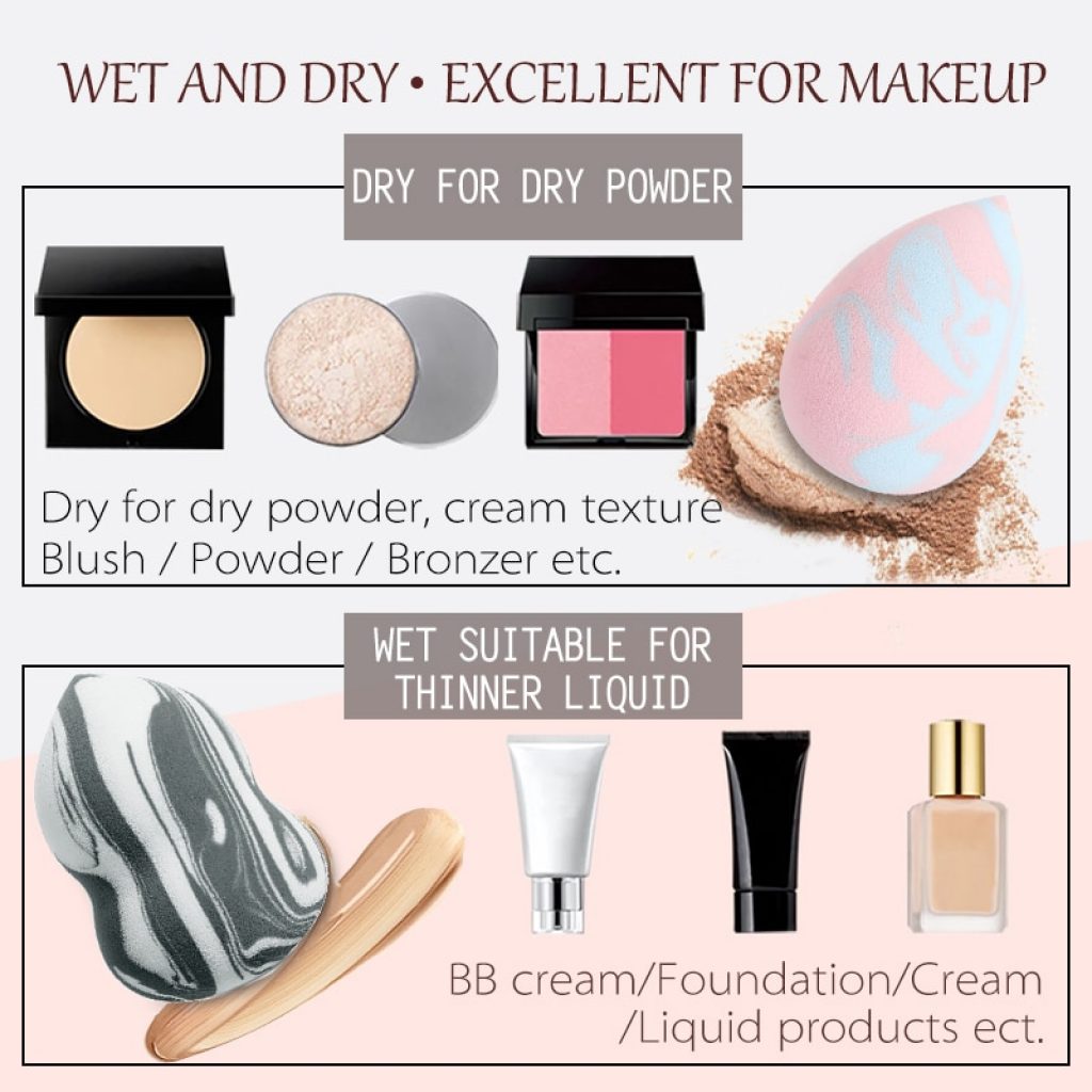 Makeup Foundation Sponge Makeup Cosmetic puff Powder Smooth Beauty Cosmetic makeup sponge Marbling Blender Water drop 4